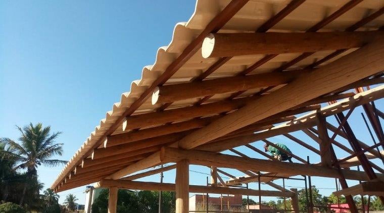 eucalipto tratado, construções rústicas, playground de madeira, telhas, telhados em Jarinu e região